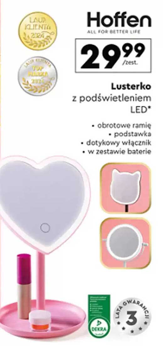 Lusterko z podświetleniem LED*