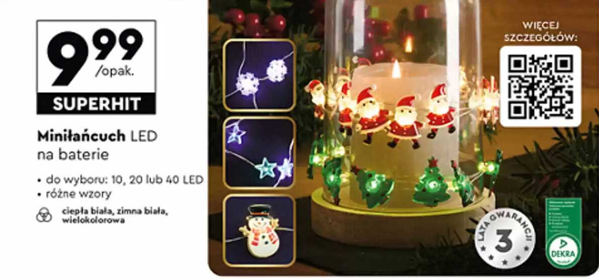 Miniłańcuchem LED na baterie