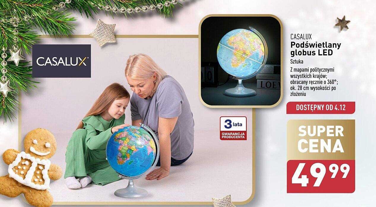 Podświetlany globus LED