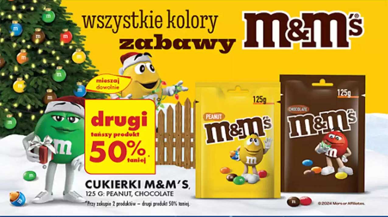 CUKIERNKI M&M´S, 125 G: PEANUT, CHOCOLATE
