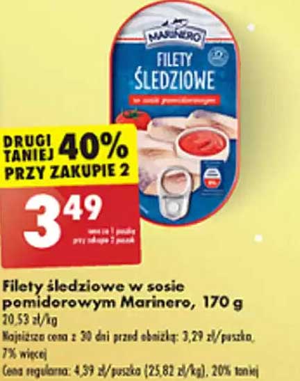 Filety śledziowe w sosie pomidorowym Marinero