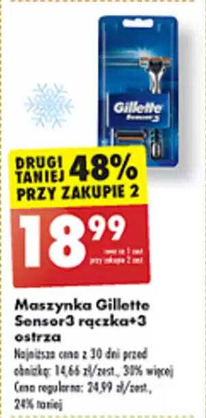 Maszynka Gillette Sensor3 rączka+3 ostrza