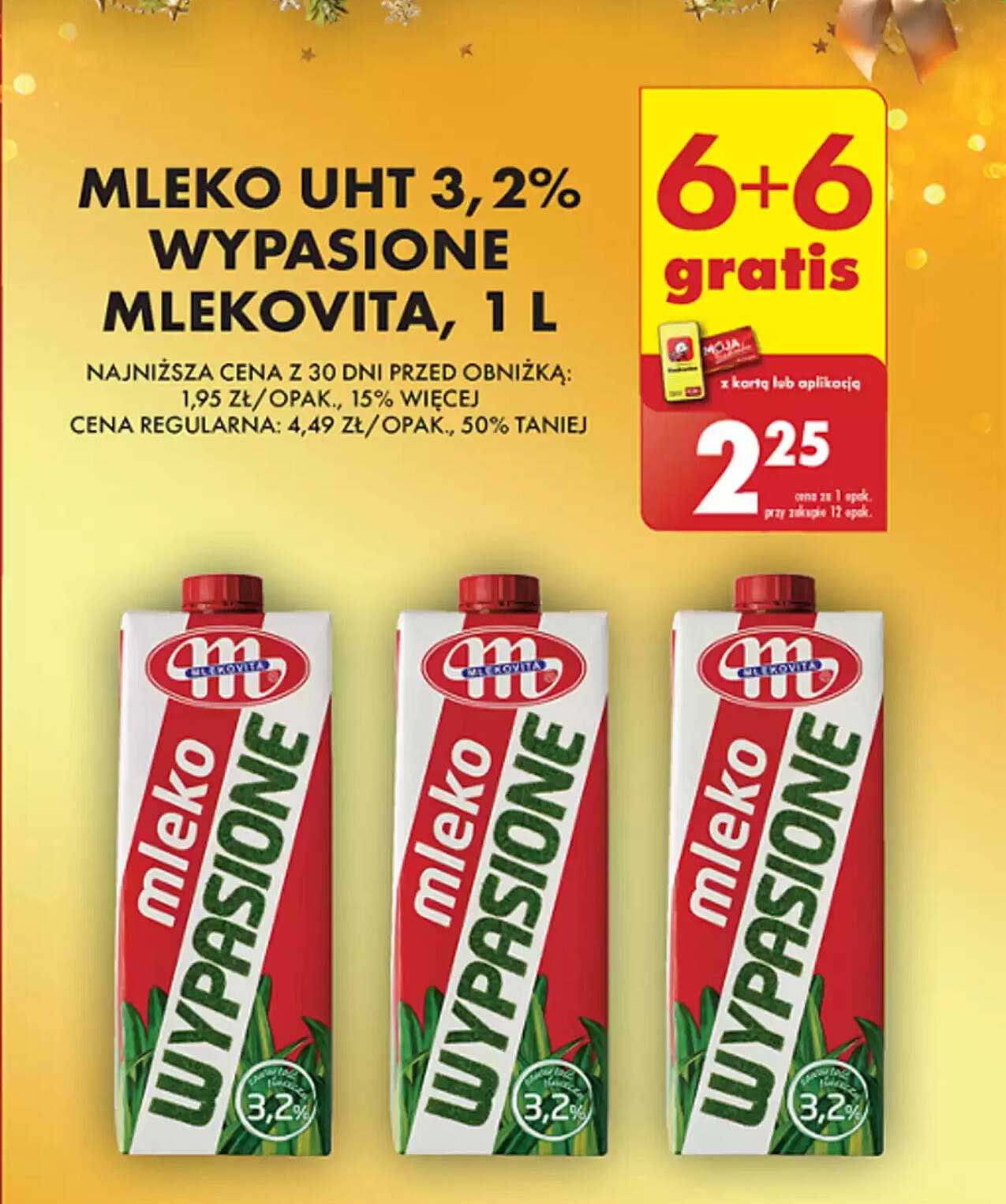 Mleko UHT 3,2% WYPASIONE Mlekovita, 1 L
