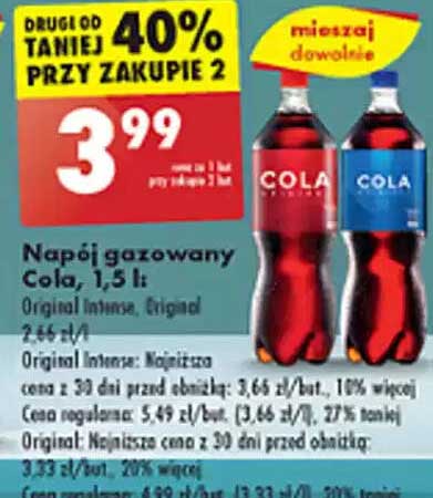 Napoje gazowane Cola, 1,5 l