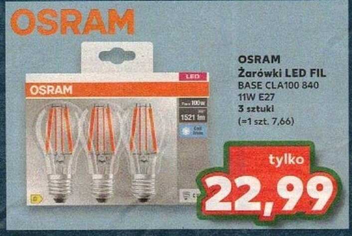 OSRAM Żarówki LED FIL BASE CLA100 840 11W E27 3 sztuki