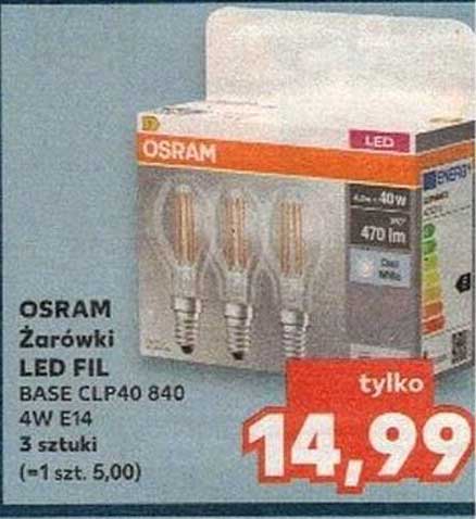OSRAM Żarówki LED FIL BASE CLP40 840 4W E14 3 sztuki
