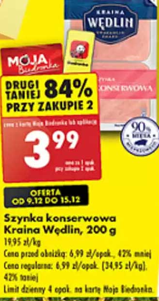 Szynka konserwowa Kraina Wędlin, 200 g