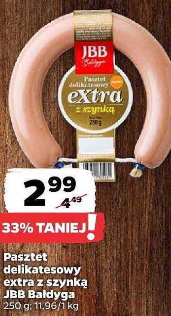 Pasztet delikatesowy extra z szynką JBB Bałdyga