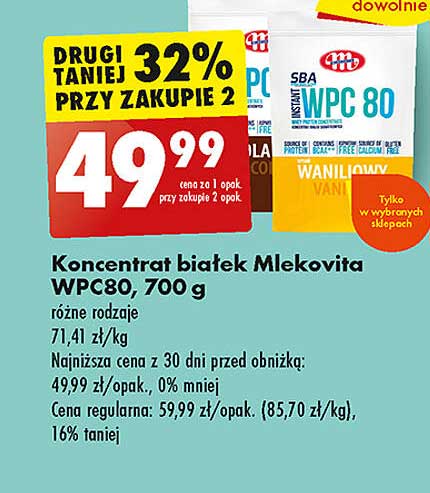 Koncentrat białek Mlekovita WPC80, 700 g