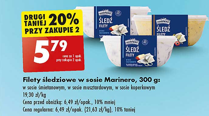 ŚLEDŹ FILETY w sosie Marinero
