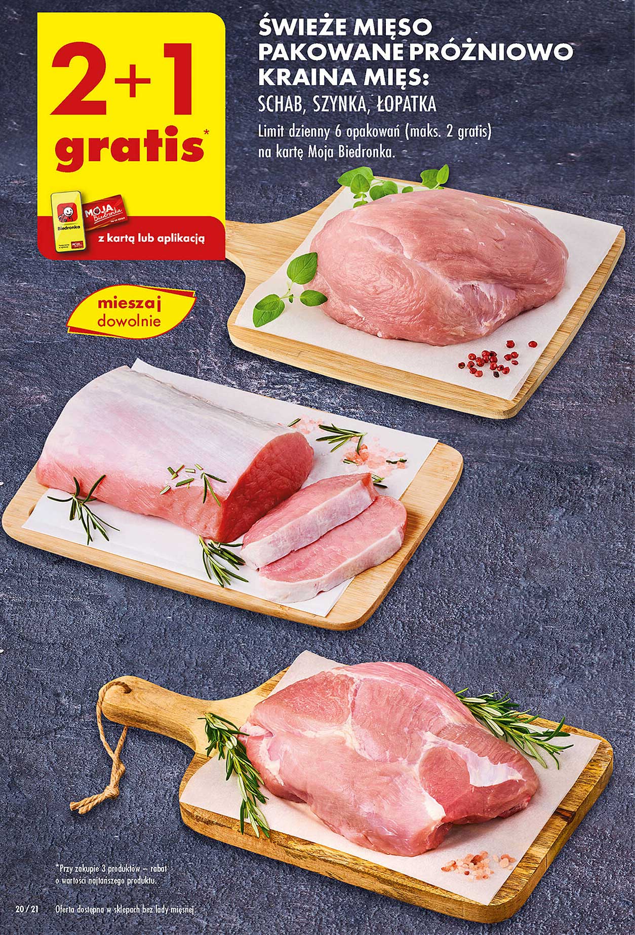 ŚWIEŻE MIĘSO PAKOWANE PRÓŻNIOWO KRAINA MIĘS: SCHAB, SZYNKA, ŁOPATKA