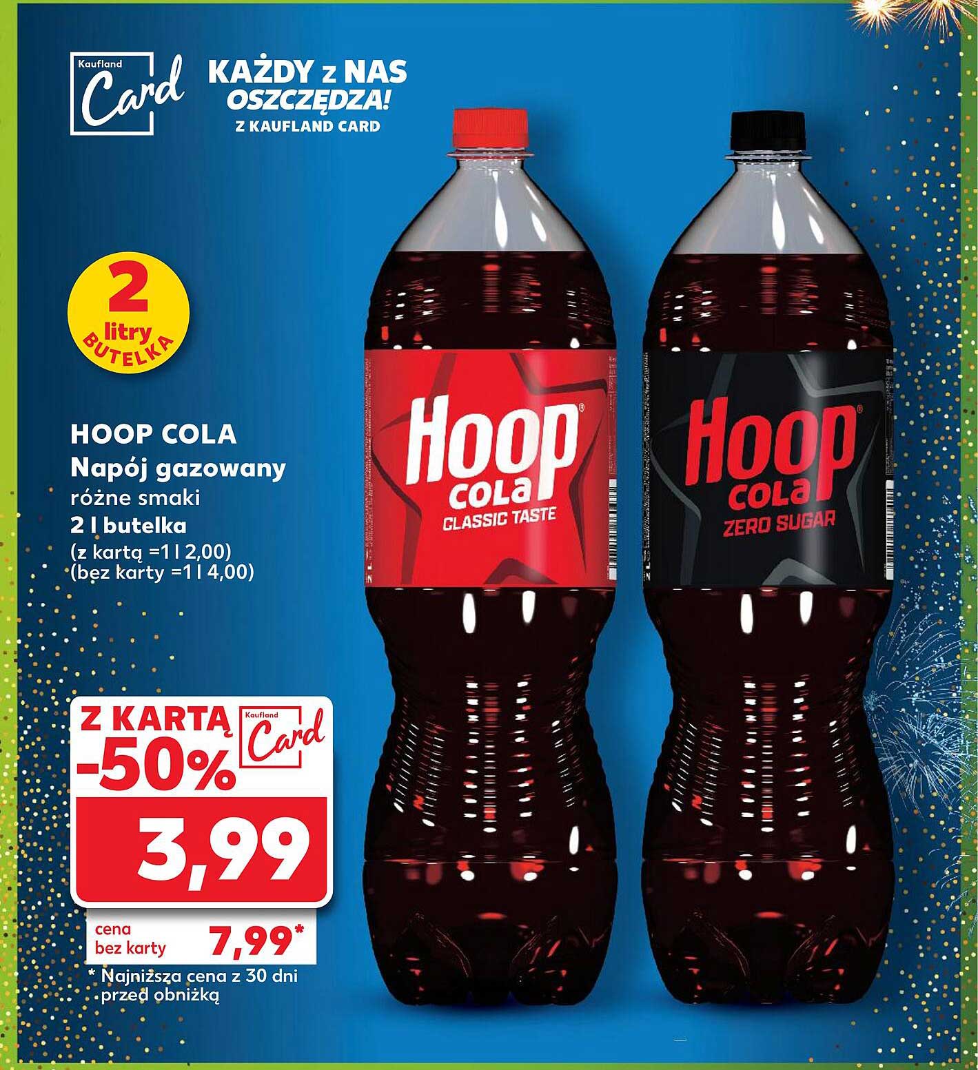 HOOP COLA Napój gazowany różne smaki 2 l butelka