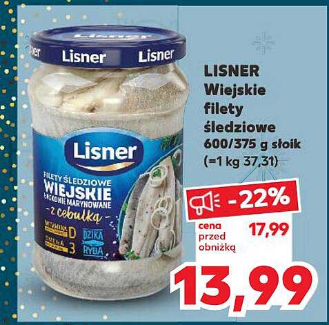 LISNER Wiejskie filety śledziowe z cebulką