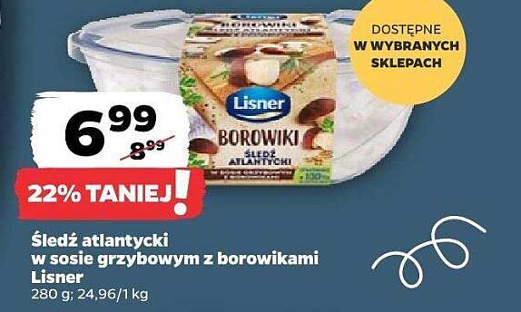Śledź atlantycki w sosie grzybowym z borowikami Lisner