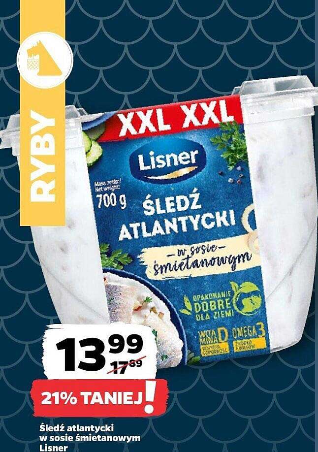 Śledź atlantycki w sosie śmietanowym Lisner