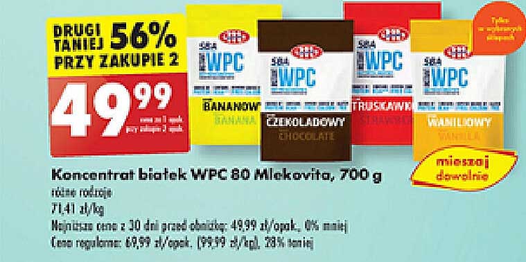 Koncentrat białek WPC 80 Mlekovita, 700 g
