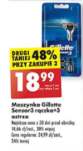 Maszynka Gillette Sensor3 rączka+3 ostrza