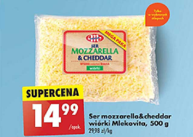 Ser mozzarella&cheddar wiórki Mlekovita