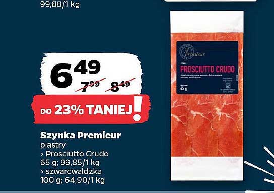 Szynka Premieur plastry > Prosciutto Crudo