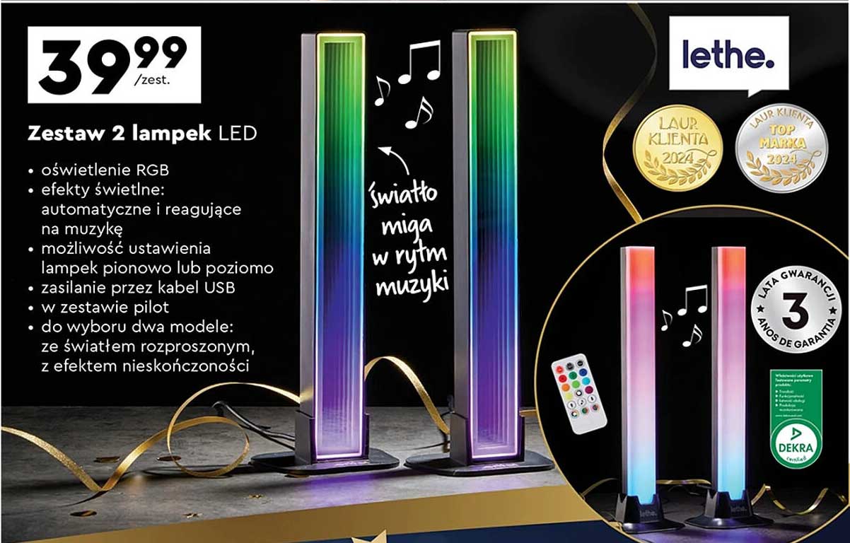 Zestaw 2 lampek LED