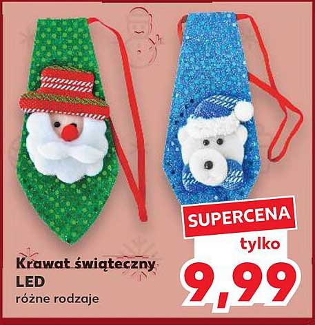 Krawat świąteczny LED