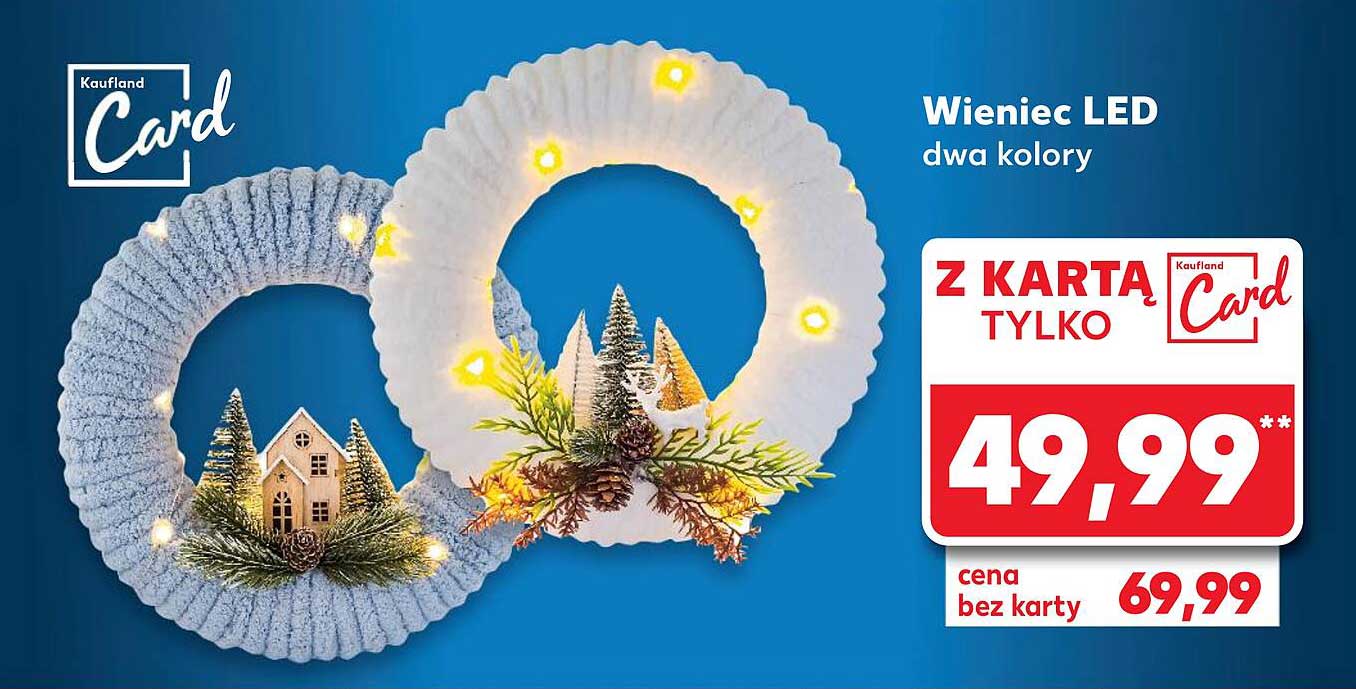 Wieniec LED dwa kolory