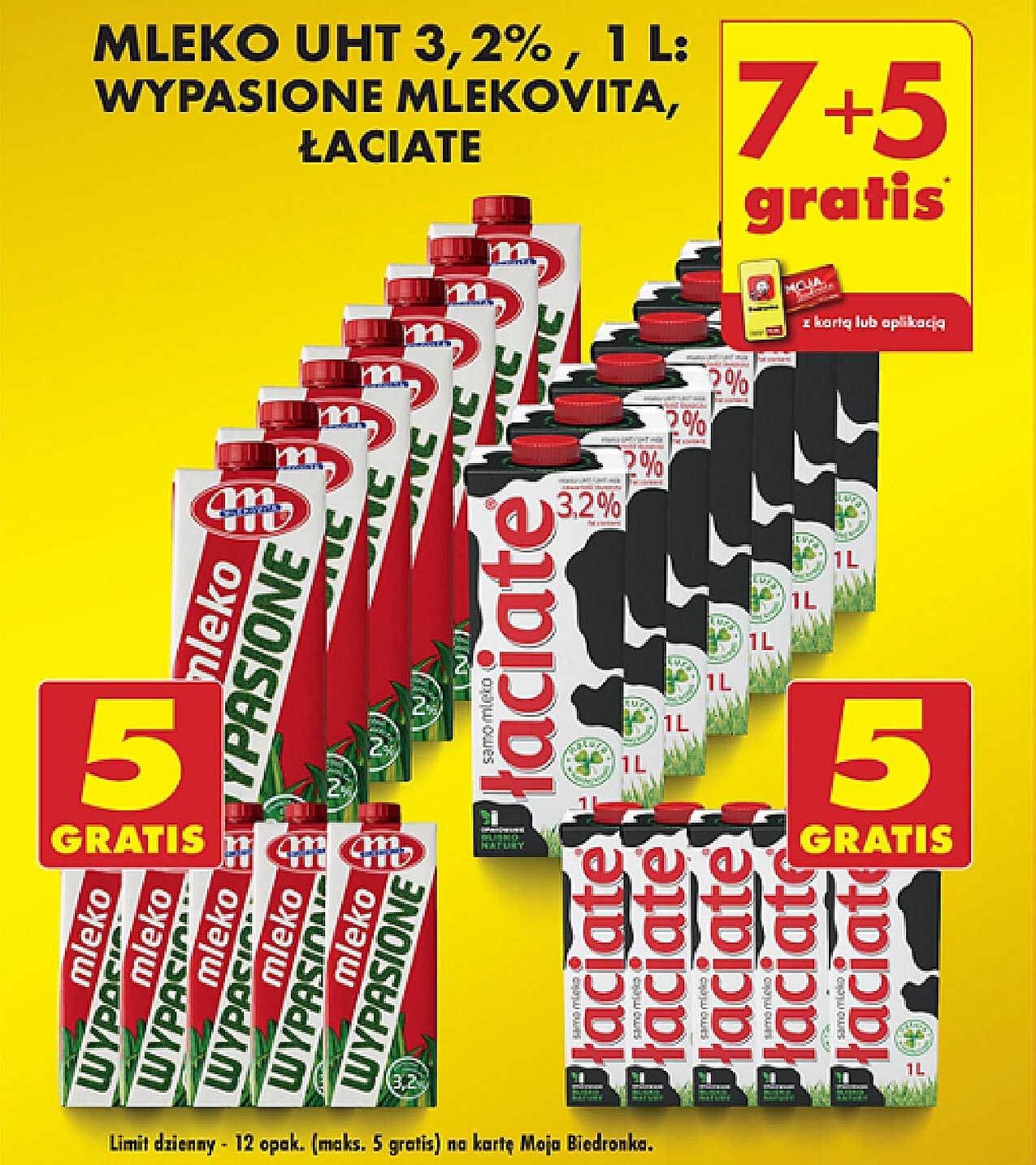 MLEKO UHT 3,2%, 1 L: WYPIASIONE MLEKOVITA, ŁACIATE