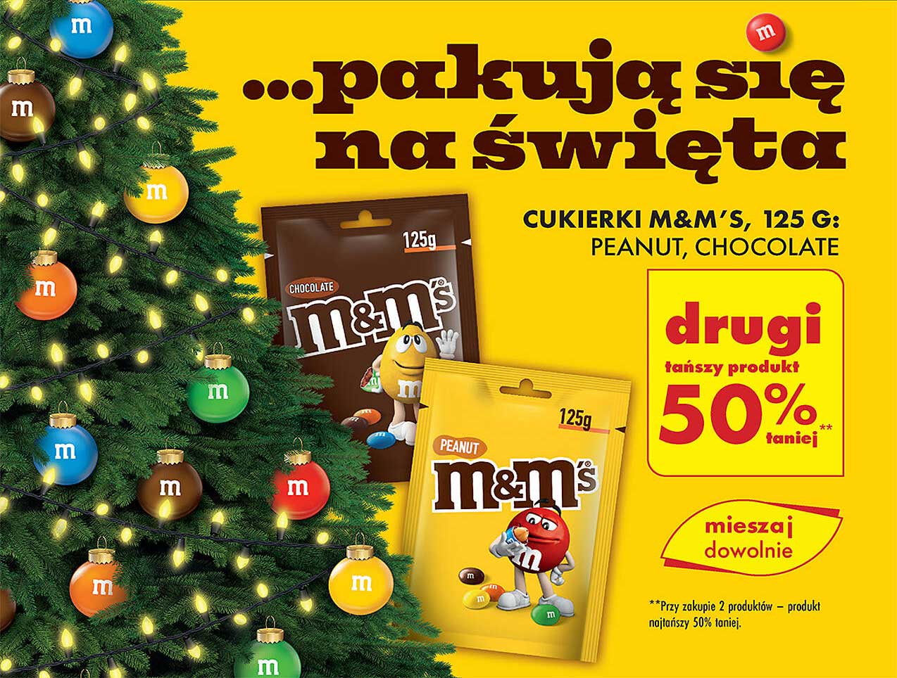 Cukierki M&M’S, 125 g: Peanut, Chocolate