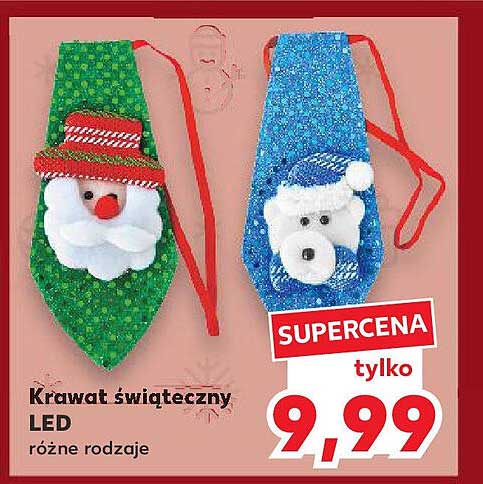 Krawat świąteczny LED