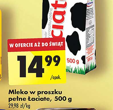 Mleko w proszku pełne łaciate, 500 g
