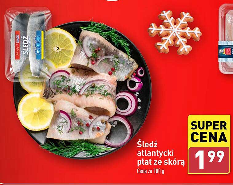 Śledź atlantycki płat ze skórą