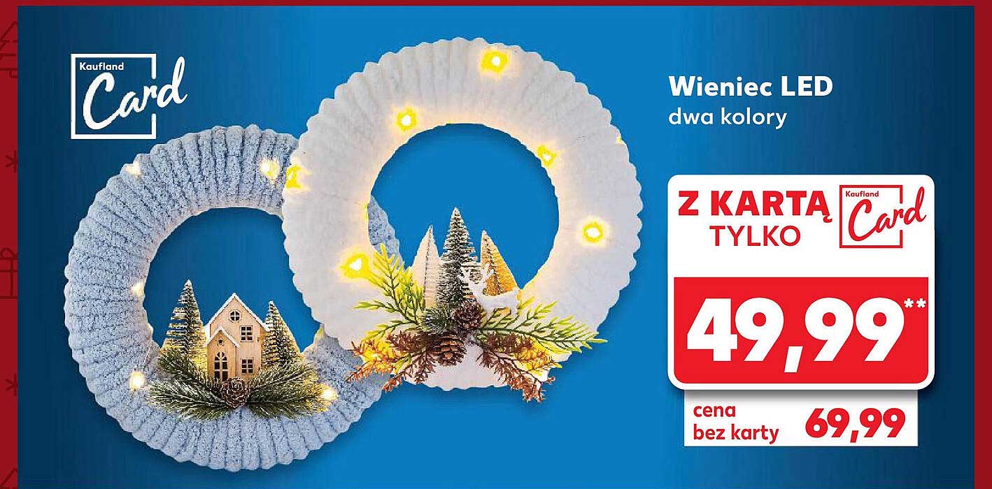 Wieniec LED dwa kolory