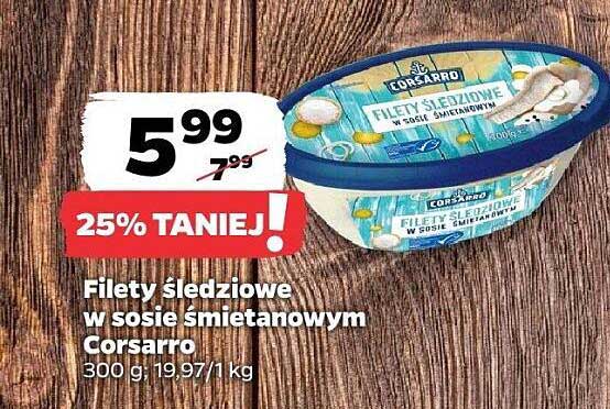 Filety śledziowe w sosie śmietanowym Corsarro