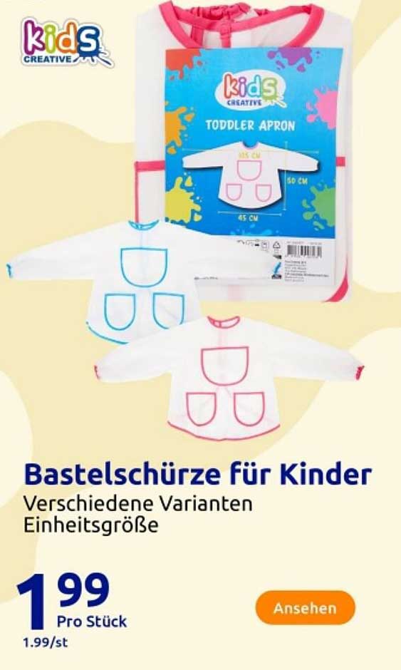 Bastelschürze für Kinder