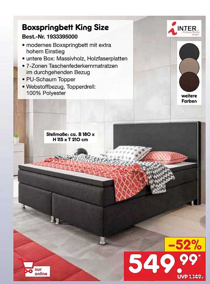 Boxspringbett King Size