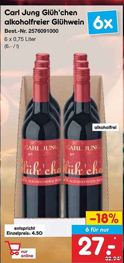 Carl Jung Glüh'chen alkoholfreier Glühwein