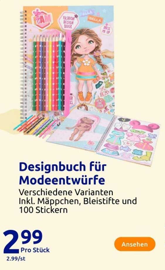 Designbuch für Modeentwürfe