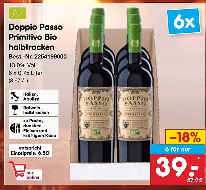 Doppio Passo Primitivo Bio halbtrocken