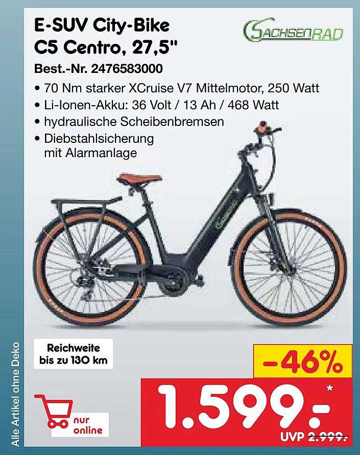 E-SUV City-Bike C5 Centro, 27,5"