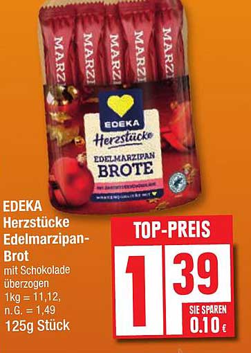 EDEKA Herzstücke Edelmarzipan-Brote