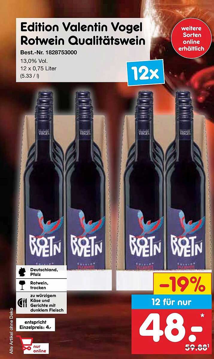 Edition Valentin Vogel Rotwein Qualitätswein