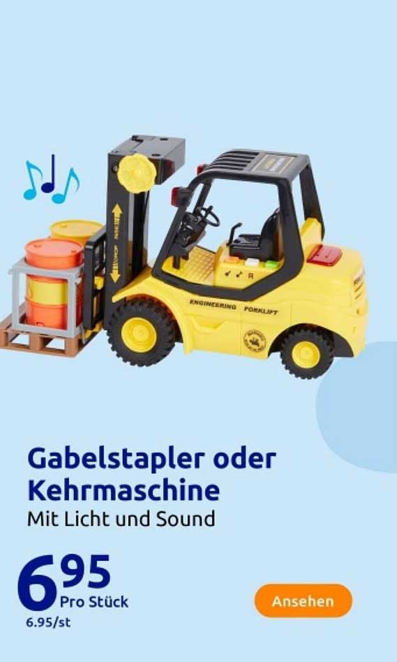 Gabelstapler oder Kehrmaschine