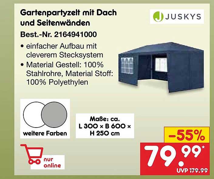 Gartenpartyzelte mit Dach und Seitenwänden