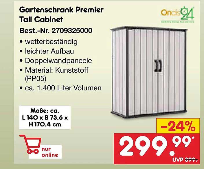 Gartenschrank Premier Tall Cabinet