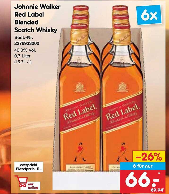 Johnnie Walker Red Label Blended Scotch Whisky