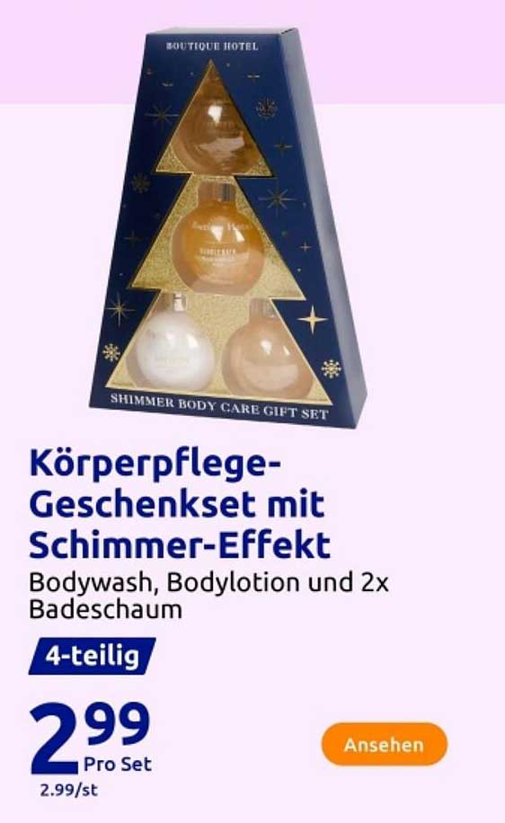 Körperpflege-Geschenkset mit Schimmer-Effekt