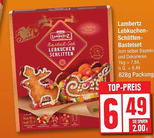 Lambertz Lebkuchen-Schlitten-Bastelset