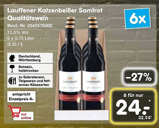 Lauffener Katzenbeißer Samtrot Qualitätswein