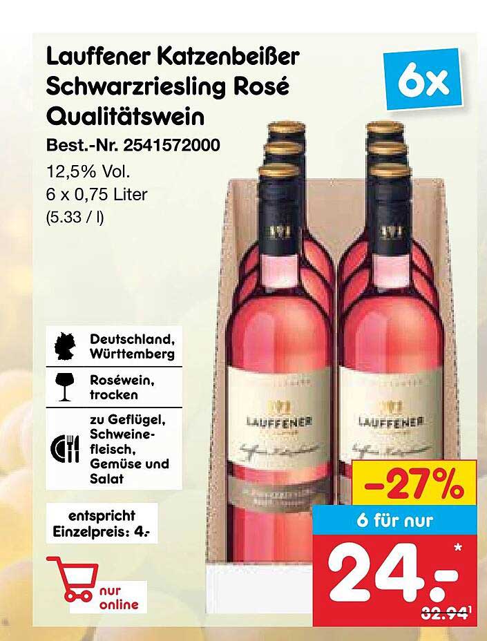 Lauffener Katzenbeißer Schwarzriesling Rosé Qualitätswein