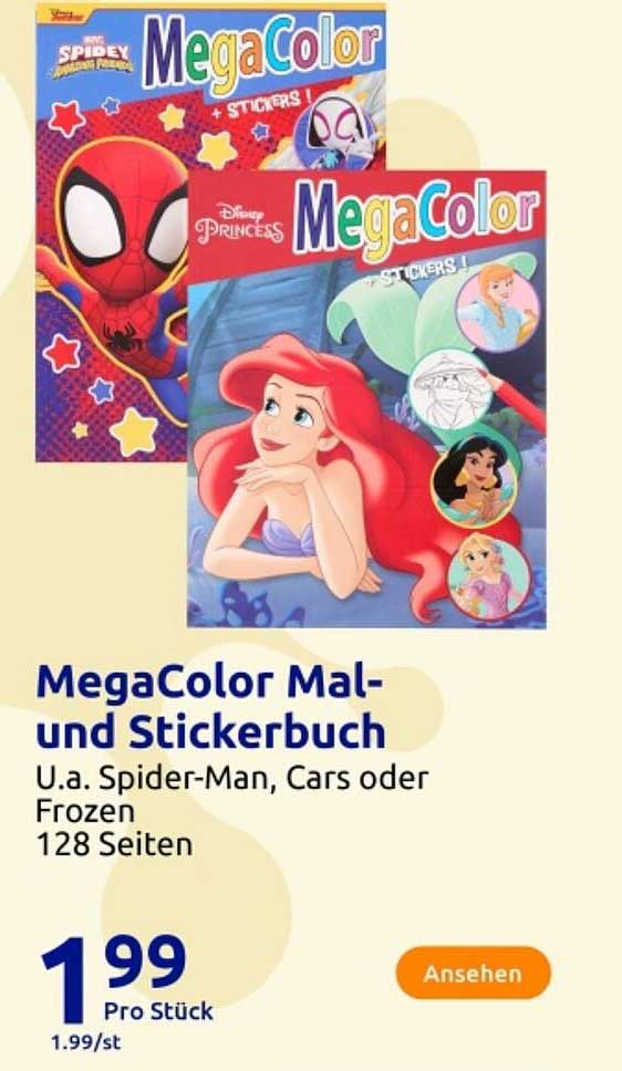 MegaColor Mal- und Stickerbuch